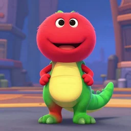 screenshot of barney the dinosaur appearing in doom 2016