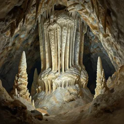 inside a natural cave with stalactites, intricate, elegant, highly detailed, digital painting, artstation, concept art, smooth, sharp focus, illustration, art by artgerm and greg rutkowski and alphonse mucha, 8 k