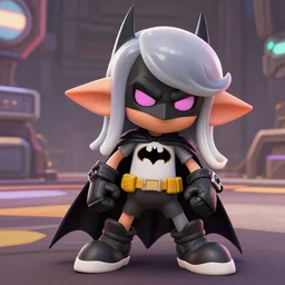 the batman in splatoon, game capture, 4K HD