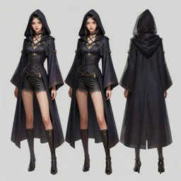 character concept art of a young gorgeous female wizard with a caape with hood | | distinct - fine, key visual, realistic shaded perfect face, fine details by stanley artgerm lau, wlop, rossdraws, james jean, andrei riabovitchev, marc simonetti, sakimichan, and jakub rebelka, trending on artstation