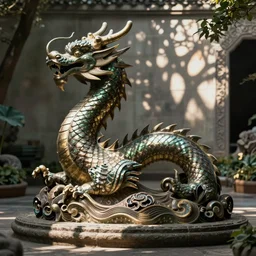 a sea dragon as a garden ornament