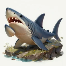 fantasy art of a land shark, dungeons and dragons, fantasy, trending on artstation