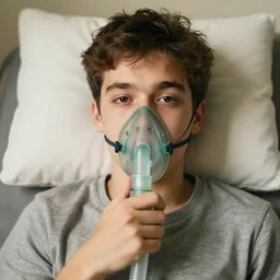 gigachad wearing a cpap machine