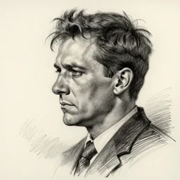 a realistic yet scraggly portrait sketch of the side profile of a stern and sophisticated pee wee herman, trending on artstation, intricate details, in the style of frank auerbach, in the style of sergio aragones, in the style of martin ansin, in the style of david aja, in the style of mattias adolfsson
