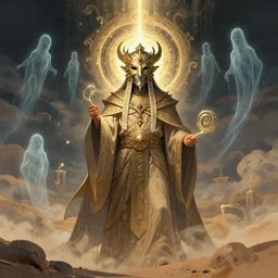 sacred man masked dune dynasty, epic, magic light, ghosts, acanthus scroll, ceremonial clouds, dripping paint, fibonacci rhythm, artstation, art germ, wlop, karol bak, christopher balaskas, ross tran