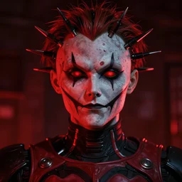 portrait of pinhead hellraiser , red light, by Greg Rutkowski , 8k, photorealistic, cinematic lighting, HD, high details, dramatic, atmospheric , trending on artstation