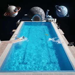 swimming pool in space