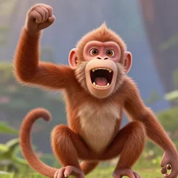 screaming excited capuchin monkey in Soul pixar film 2020