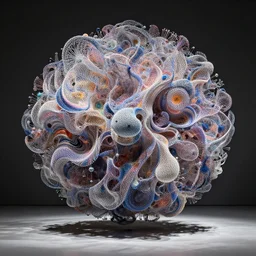Refik Anadol fluid particle data sculpture