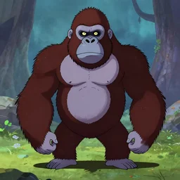 “A gorilla In the style of The Gorillaz”