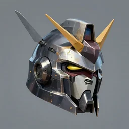 gundam head, v - fin, octane render, soft light, mekka, behance, vector, highly detailed illustration, realistic, venom metal design, artstation. com, by greg rutkowski,