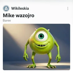 screenshot of a Wikipedia article about mike wazowski