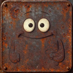 stylized rusted metal texture, cartoony, dirty, rough