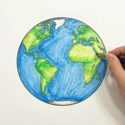 the earth in drawing