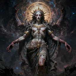 the transcendent being embodying love and beauty, photorealistic, detailed photography, divinity, awful, cosmic horror, religious art