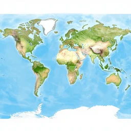 a world map where the continents are reversed