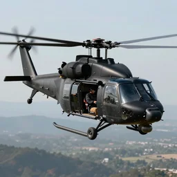 “concept art of a Blackhawk helicopter being piloted by a bat” - 4