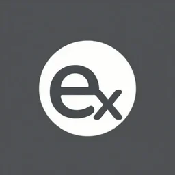 « beautiful logo with letters e and x, design, art, minimalism »