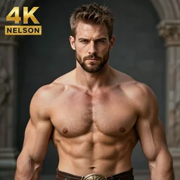 8K Photography from a Male muscled short haired Elven King, short beard, by Jimmy Nelson