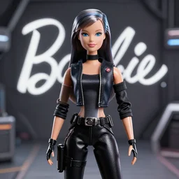 barbie secret agent, futuristic, noir