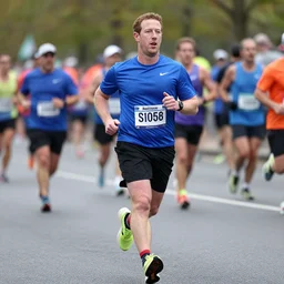 obese mark zuckerberg running marathon