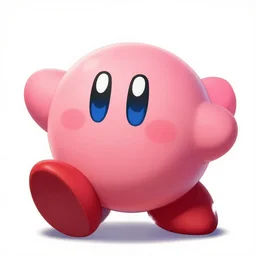 digital painting, sharp, smooth award winning drawing of Kirby, cohesive, nintendo branding