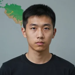 a young man, short black hair, dictator of a country, hyperrealism