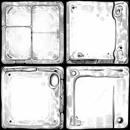 scifi panel textures, by jack kirby, flat, vector, seamless, organic ink, black and white only