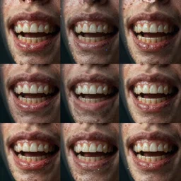 cinematic shot epic portraits, hyper realistic, mood lighting, fantasy, detailed teeth, highly detailed, super realistic, perfect lighting pixel sorting, style sheet