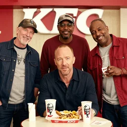 2 owen wilsons hanging out with 3 vince vaughns at a kfc