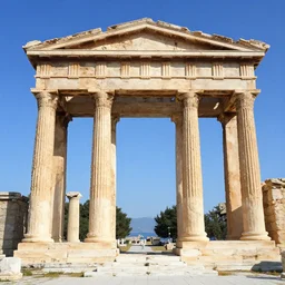 monumental gateway of the temple of apollo, island of naxos