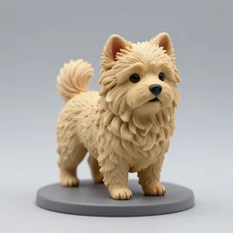 80mm resin detailed miniature of fluffy dog, Product Introduction Photos, 4K, Full body