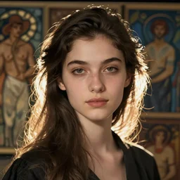 portrait of a young woman, detailed gorgeous face, medium shot, rimming light, alphonse mucha, artgerm lau, greg rutkowski