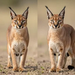 serval vs. caracal cat comparison