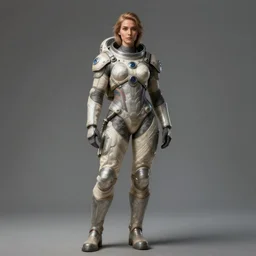 portrait of a beautiful full body female space captain default natural pose, d & d, fantasy, front light, intricate, muscular, highly detailed, digital painting, artstation, concept art, smooth, sharp focus, illustration, art by simon bisley and greg rutkowski and alphonse mucha, 8 k