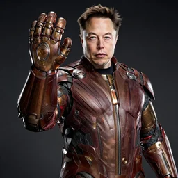 elon musk using the infinity gauntlet