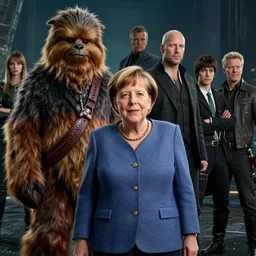 angela merkel as jabba the hutt, sung choi, mitchell mohrhauser, maciej kuciara, johnson ting, maxim verehin, peter konig, final fantasy, mythical, 8 k photorealistic, cinematic lighting, hd, high details, atmospheric