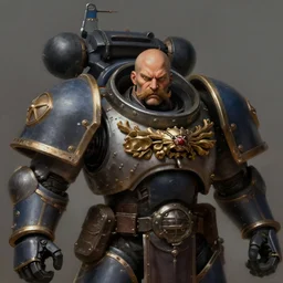 portrait of a warhammer 4 0 k dreadnought with a moustache, concept art, fantasy, highly detailed, cinematic lighting, digital painting by greg rutkowski