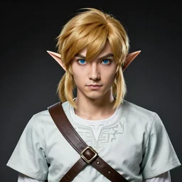 highly detailed portrait of link from the legend of zelda, photographic realistic background, atey ghailan, by greg rutkowski, by greg tocchini, by james gilleard, by joe fenton, by kaethe butcher, black gradient, gray and white color scheme, trending in pinterest, award winning details