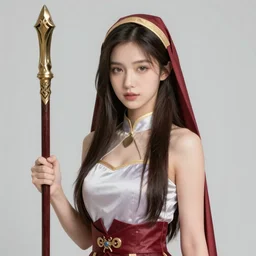 studio portrait of neutral good colorful female cleric bard healer as absurdly beautiful, elegant, young skinny gravure idol, ultrafine hyperrealistic face illustration by kim jung gi, irakli nadar, intricate linework, sharp focus, bright colors, octopath traveler, final fantasy, unreal engine highly rendered, global illumination, radiant light, detailed intricate environment