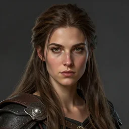 half length portrait of a barbarian, female, high fantasy, dnd, face details, extremely detailed, smooth, sharp focus, digital illustration, by luis royo, magali villeneuve, donato giancola, wlop, krenz cushart, artgerm