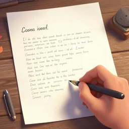 writing a letter, illustration, artstation, pixar disney, digital painting, highly detailed