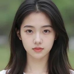 pretty asian girl full face