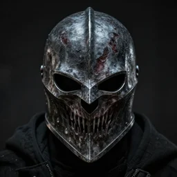 grimdark blanchitsu helmet, terrifying, grimdark, photorealistic, closeup, symmetrical, artstation