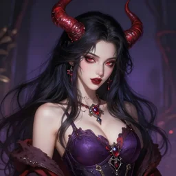 the portrait of chaotic evil fallen sensual colorful female necromancer overlord as absurdly beautiful, gorgeous, elegant, sensual young idol, an ultrafine hyperdetailed illustration by kim jung gi, irakli nadar, detailed faces, intricate linework, bright colors, octopath traveler, final fantasy, unreal engine 5 highly rendered, global illumination, intricate environment