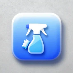 a super powerful cleaning app icon, colorful, concrete, beautiful and understandable.
