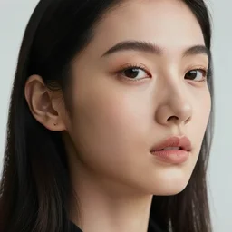 hyperrealism close - up fashion woman portrait