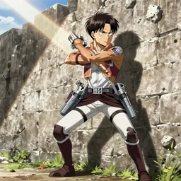 elmo as a titan attacking the wall in attack of titan anime style