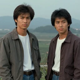 Still frame promo photo from scene from the Twin Peaks Japanese soap opera, retro haze