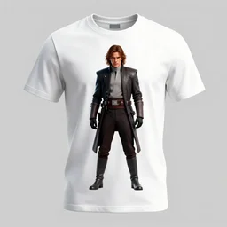 a t - shirt design of jhonni gad from star wars in the style of the droid's jaw. high detail, spot color.